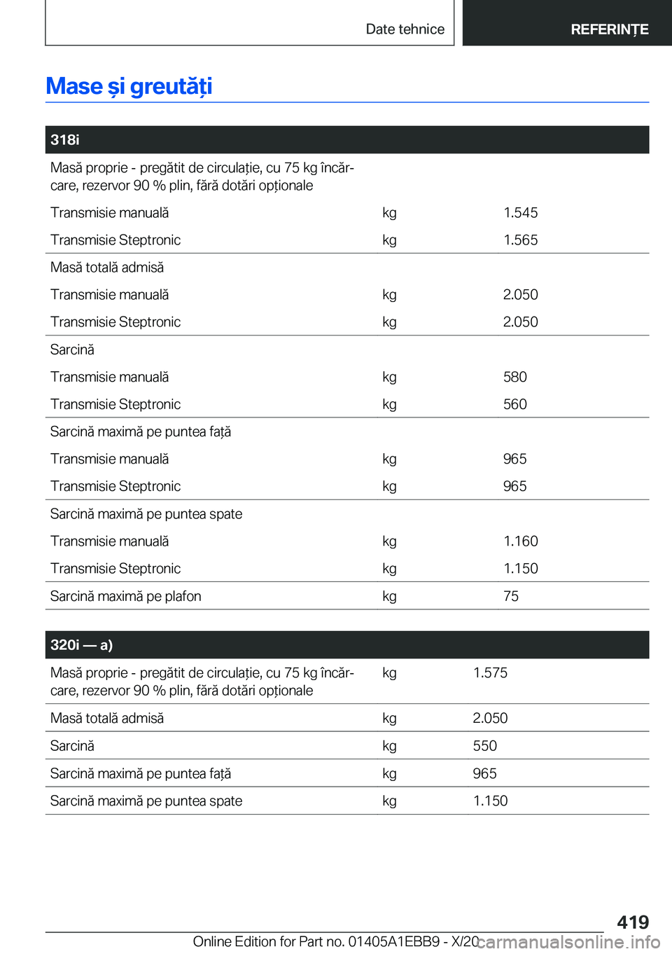 BMW 3 SERIES 2021  Ghiduri De Utilizare (in Romanian) �M�a�s�e�&�i��g�r�e�u�t�
