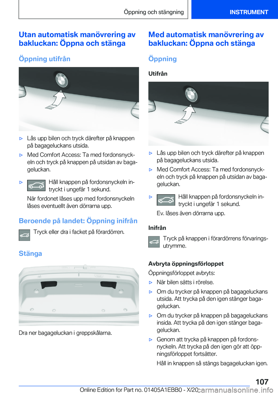 BMW 3 SERIES 2021  InstruktionsbÖcker (in Swedish) �U�t�a�n��a�u�t�o�m�a�t�i�s�k��m�a�n�