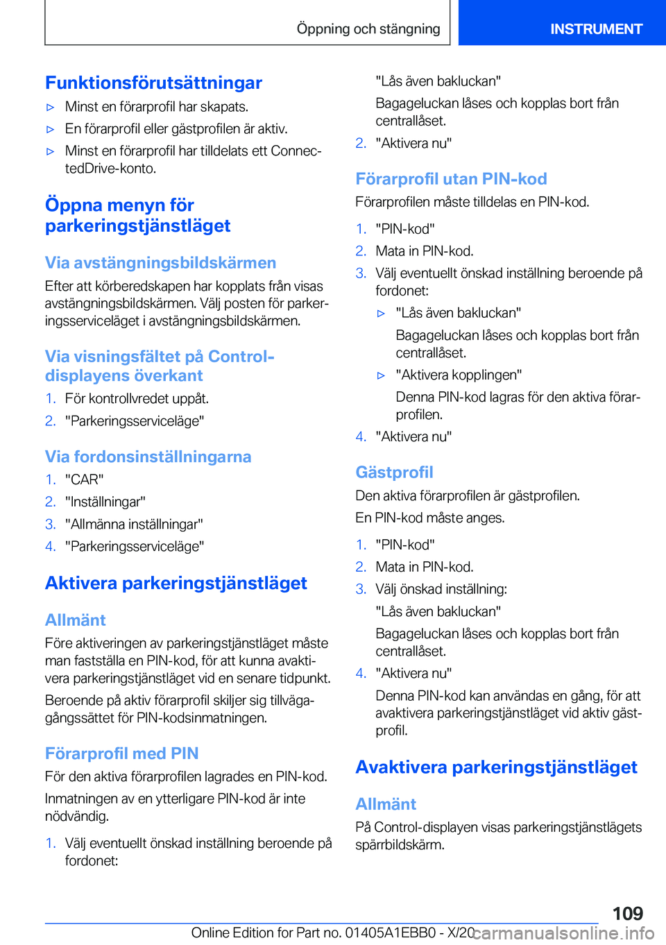 BMW 3 SERIES 2021  InstruktionsbÖcker (in Swedish) �F�u�n�k�t�i�o�n�s�f�