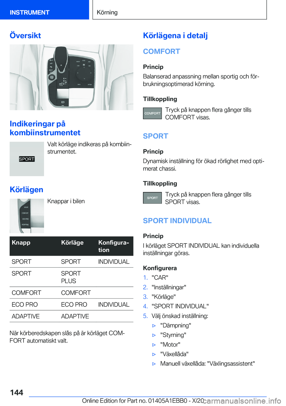 BMW 3 SERIES 2021  InstruktionsbÖcker (in Swedish) �