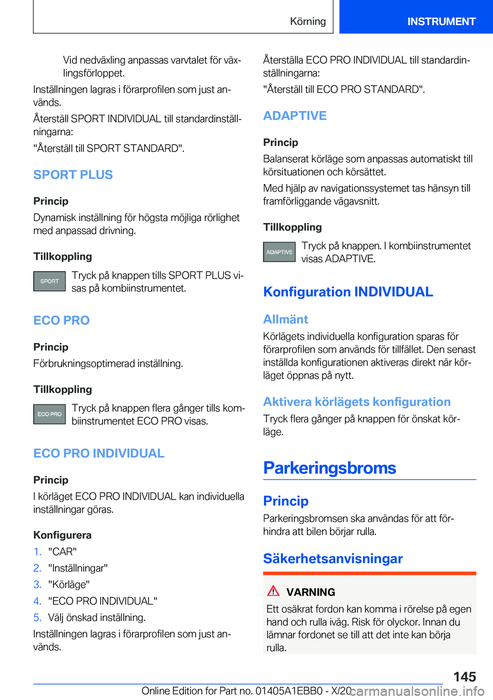 BMW 3 SERIES 2021  InstruktionsbÖcker (in Swedish) �V�i�d��n�e�d�v�ä�x�l�i�n�g��a�n�p�a�s�s�a�s��v�a�r�v�t�a�l�e�t��f�