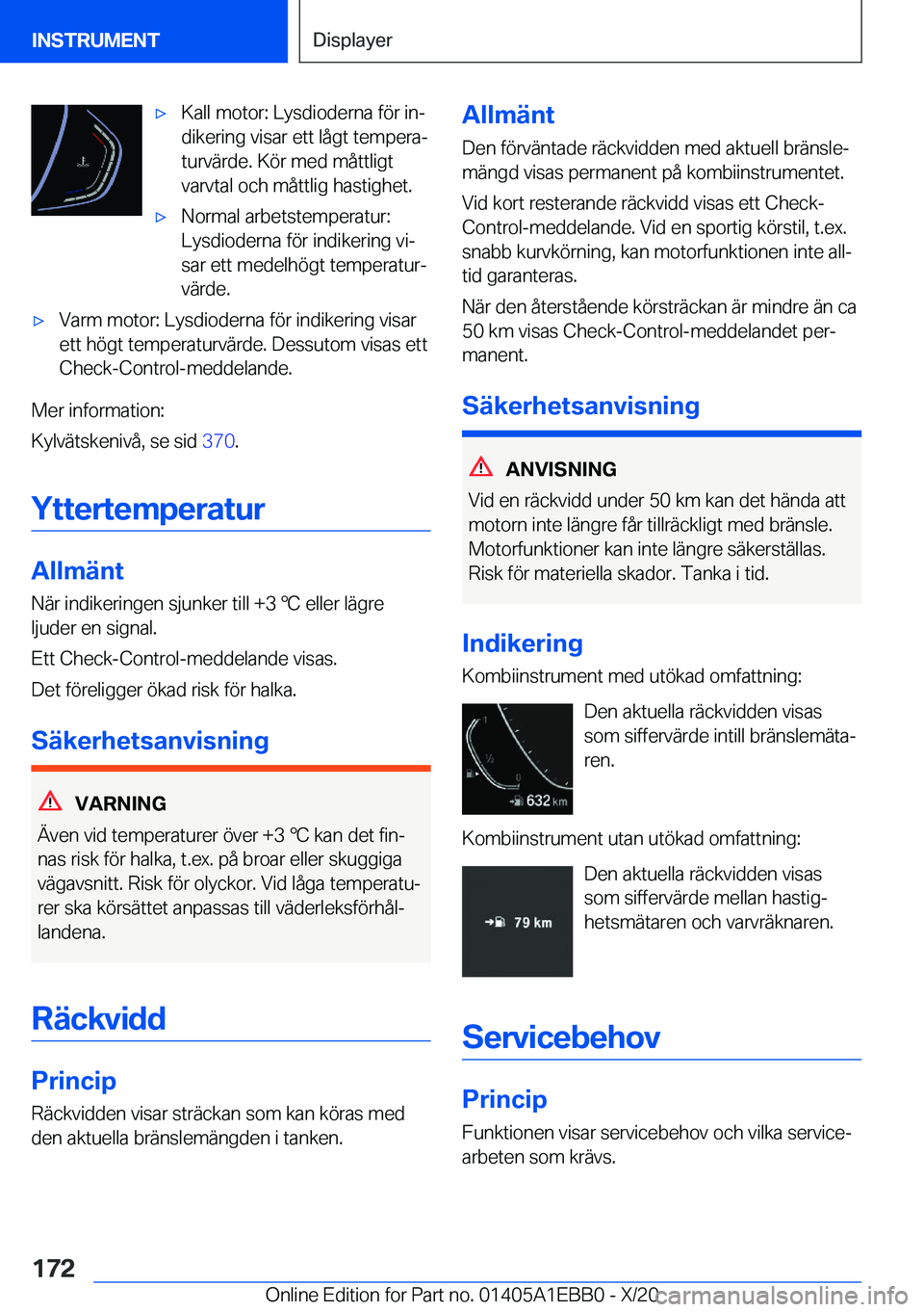 BMW 3 SERIES 2021  InstruktionsbÖcker (in Swedish) 'x�K�a�l�l��m�o�t�o�r�:��L�y�s�d�i�o�d�e�r�n�a��f�