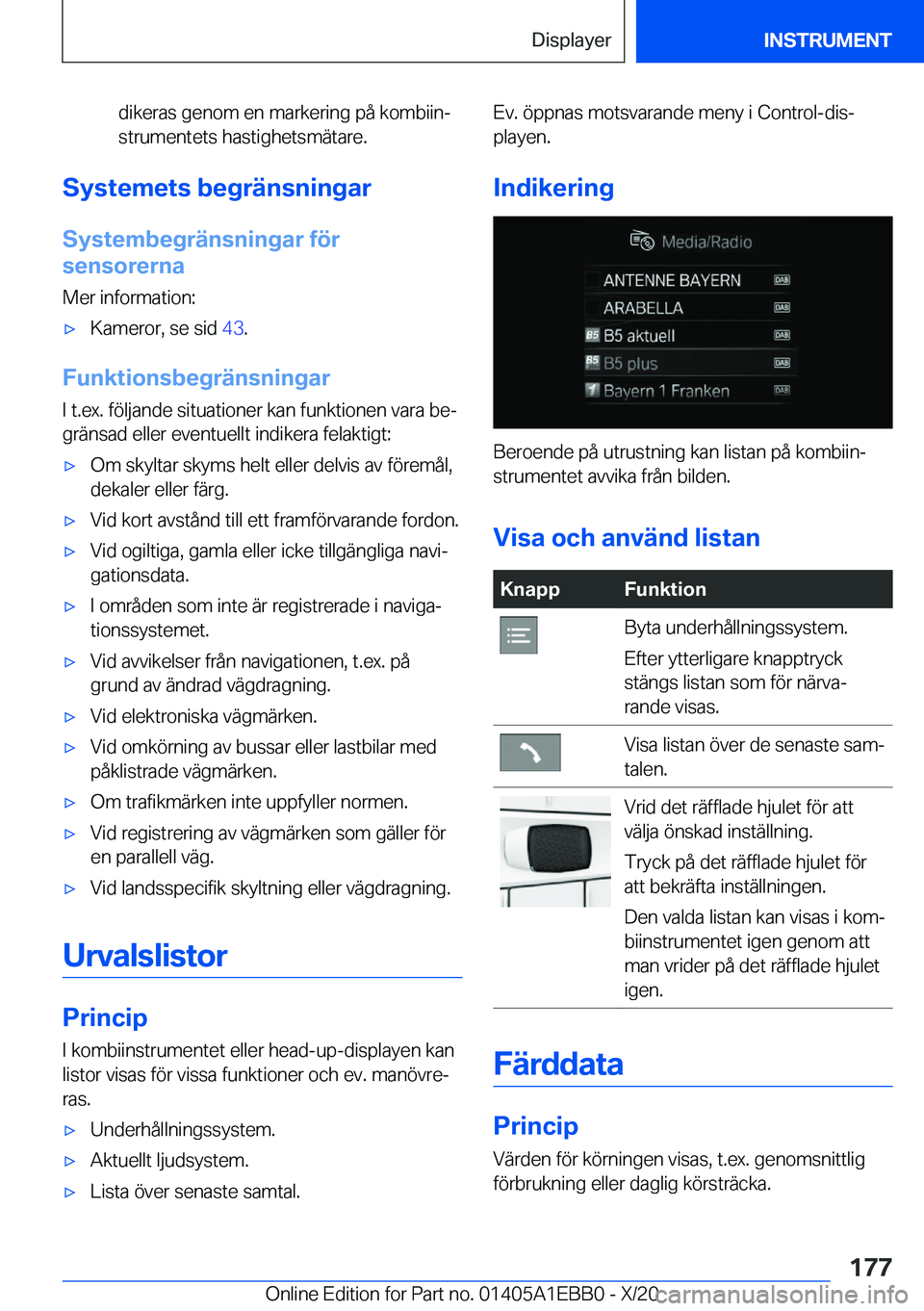 BMW 3 SERIES 2021  InstruktionsbÖcker (in Swedish) �d�i�k�e�r�a�s��g�e�n�o�m��e�n��m�a�r�k�e�r�i�n�g��p�å��k�o�m�b�i�i�nj
�s�t�r�u�m�e�n�t�e�t�s��h�a�s�t�i�g�h�e�t�s�m�ä�t�a�r�e�.
�S�y�s�t�e�m�e�t�s��b�e�g�r�ä�n�s�n�i�n�g�a�r
�S�y�s�t�e�m�b