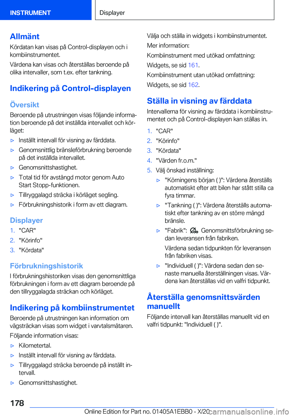 BMW 3 SERIES 2021  InstruktionsbÖcker (in Swedish) �A�l�l�m�ä�n�t
�K�