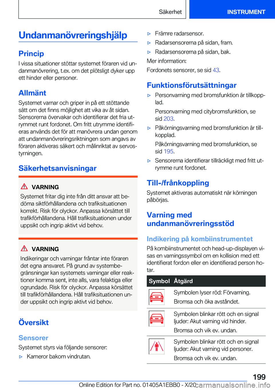 BMW 3 SERIES 2021  InstruktionsbÖcker (in Swedish) �U�n�d�a�n�m�a�n�