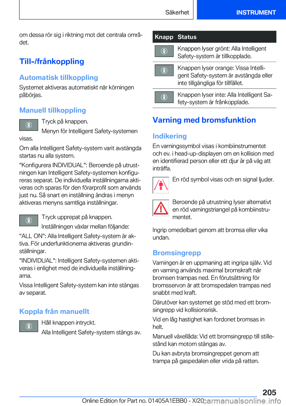 BMW 3 SERIES 2021  InstruktionsbÖcker (in Swedish) �o�m��d�e�s�s�a��r�