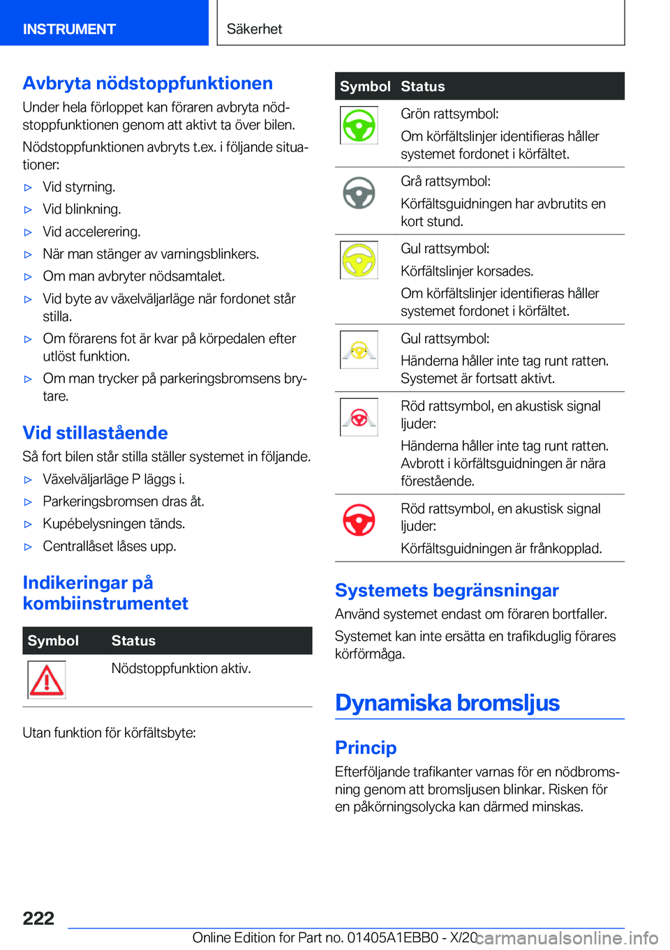 BMW 3 SERIES 2021  InstruktionsbÖcker (in Swedish) �A�v�b�r�y�t�a��n�