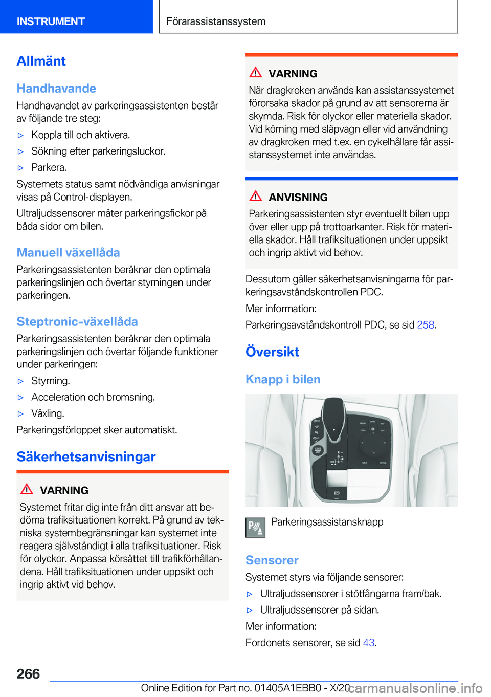 BMW 3 SERIES 2021  InstruktionsbÖcker (in Swedish) �A�l�l�m�ä�n�t�H�a�n�d�h�a�v�a�n�d�e
�H�a�n�d�h�a�v�a�n�d�e�t��a�v��p�a�r�k�e�r�i�n�g�s�a�s�s�i�s�t�e�n�t�e�n��b�e�s�t�å�r �a�v��f�