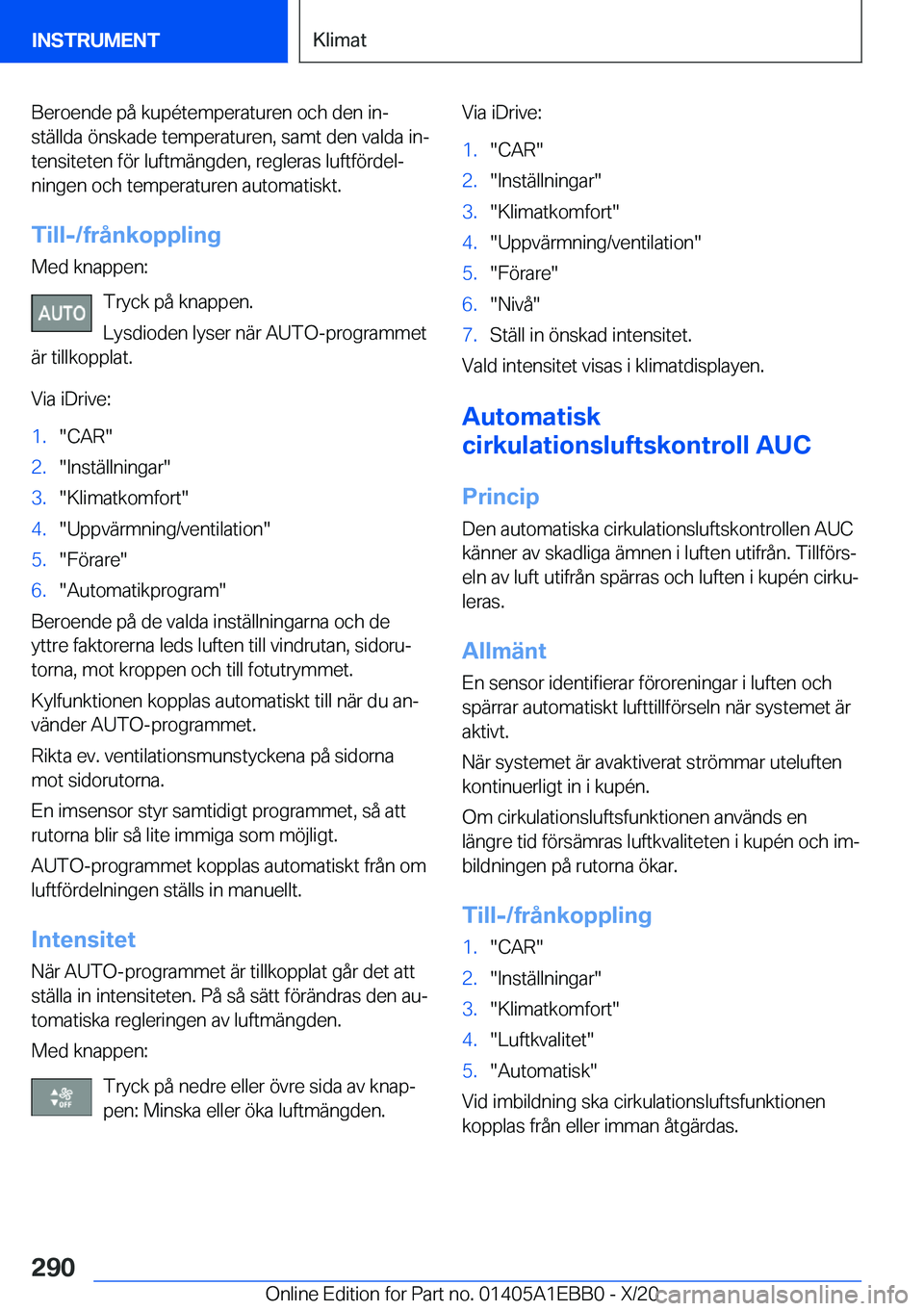 BMW 3 SERIES 2021  InstruktionsbÖcker (in Swedish) �B�e�r�o�e�n�d�e��p�å��k�u�p�