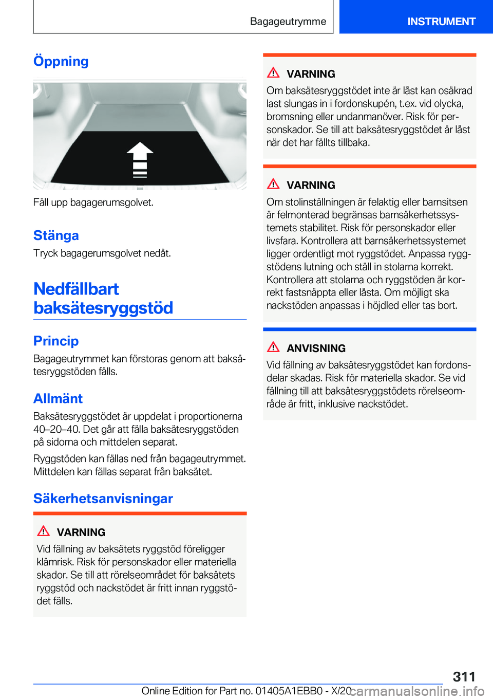 BMW 3 SERIES 2021  InstruktionsbÖcker (in Swedish) �