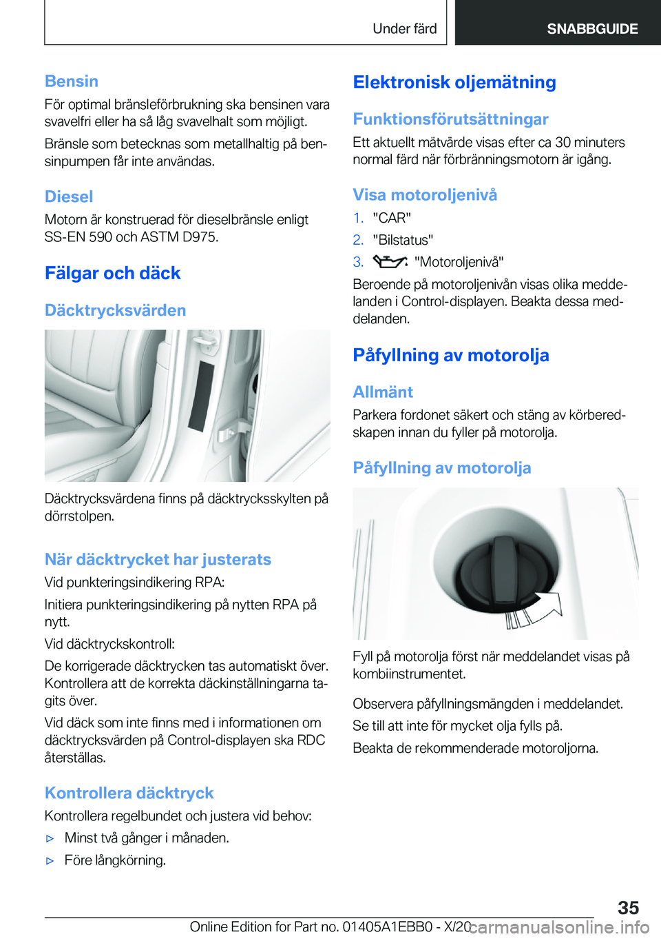 BMW 3 SERIES 2021  InstruktionsbÖcker (in Swedish) �B�e�n�s�i�n�F�