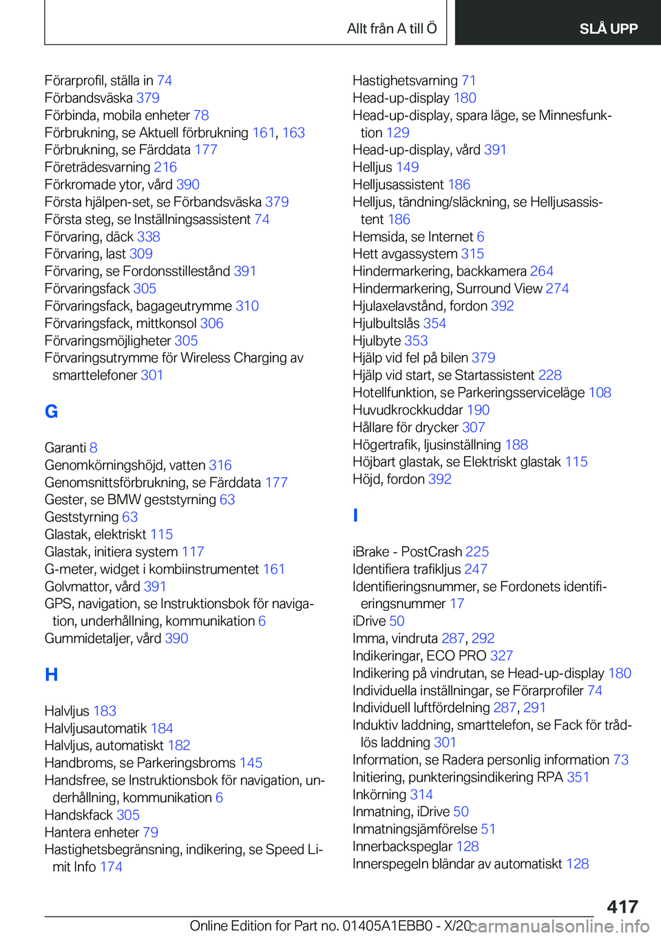 BMW 3 SERIES 2021  InstruktionsbÖcker (in Swedish) �F�