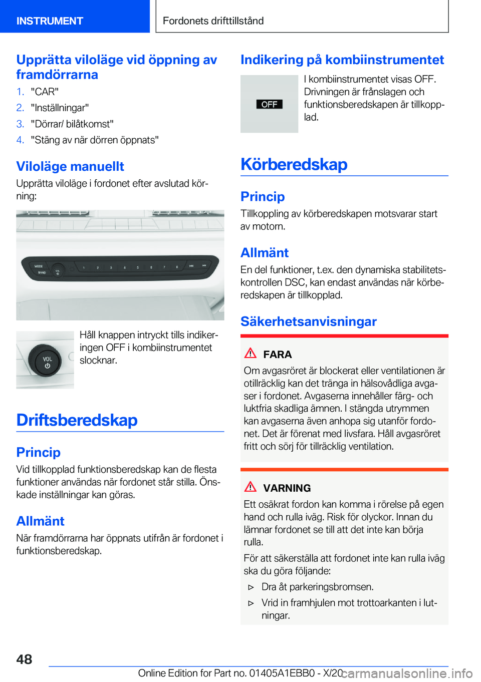 BMW 3 SERIES 2021  InstruktionsbÖcker (in Swedish) �U�p�p�r�ä�t�t�a��v�i�l�o�l�ä�g�e��v�i�d��