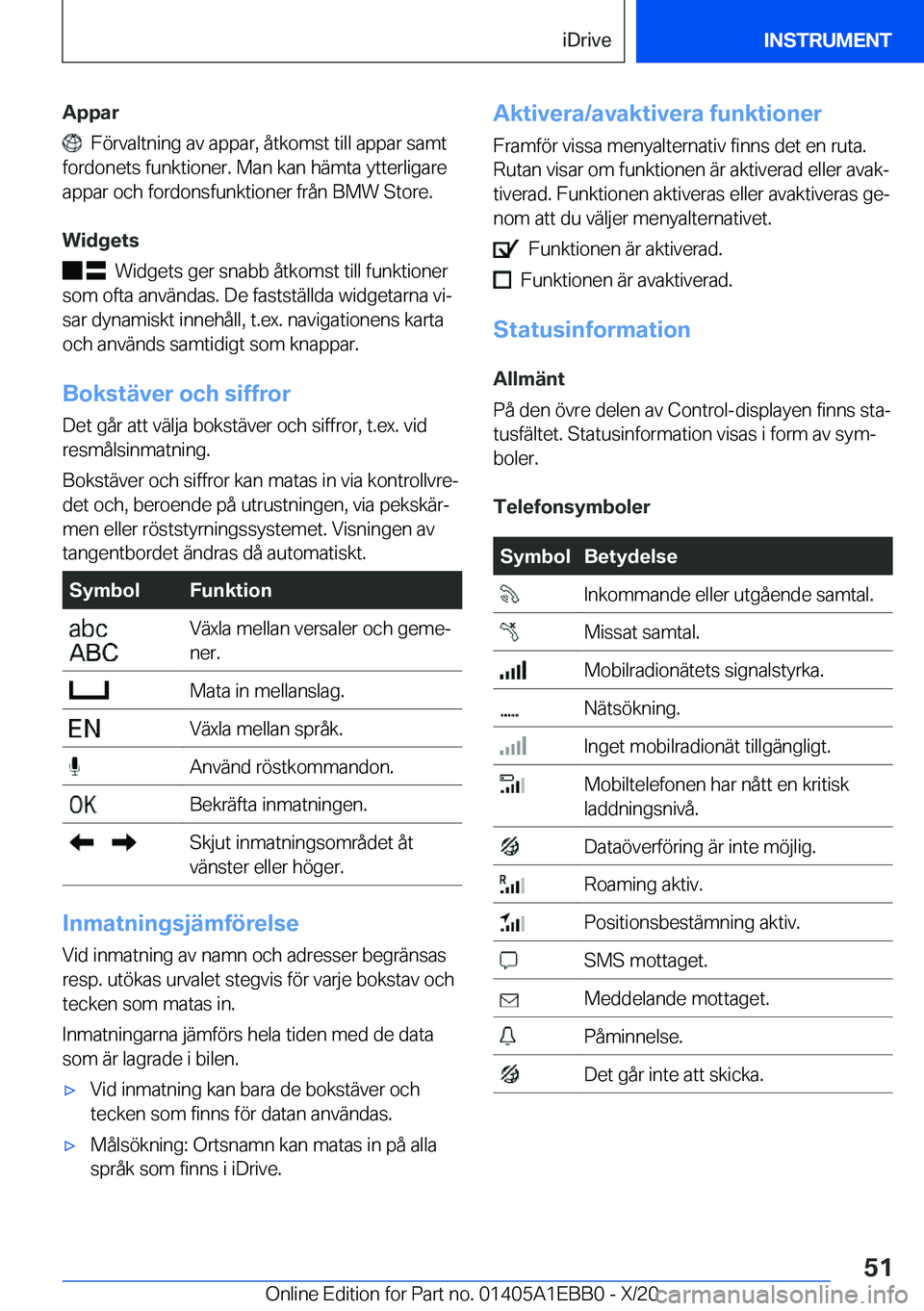 BMW 3 SERIES 2021  InstruktionsbÖcker (in Swedish) �A�p�p�a�r
���F�