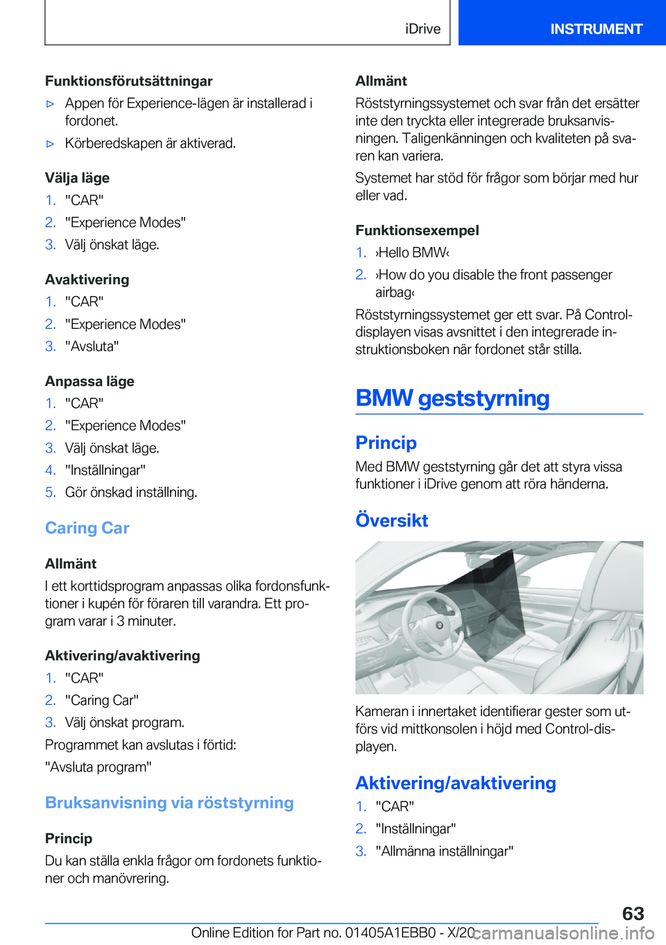 BMW 3 SERIES 2021  InstruktionsbÖcker (in Swedish) �F�u�n�k�t�i�o�n�s�f�