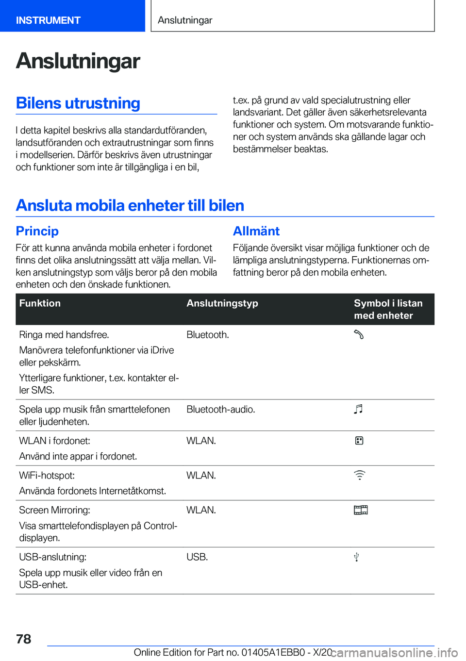 BMW 3 SERIES 2021  InstruktionsbÖcker (in Swedish) �A�n�s�l�u�t�n�i�n�g�a�r�B�i�l�e�n�s��u�t�r�u�s�t�n�i�n�g
�I��d�e�t�t�a��k�a�p�i�t�e�l��b�e�s�k�r�i�v�s��a�l�l�a��s�t�a�n�d�a�r�d�u�t�f�
