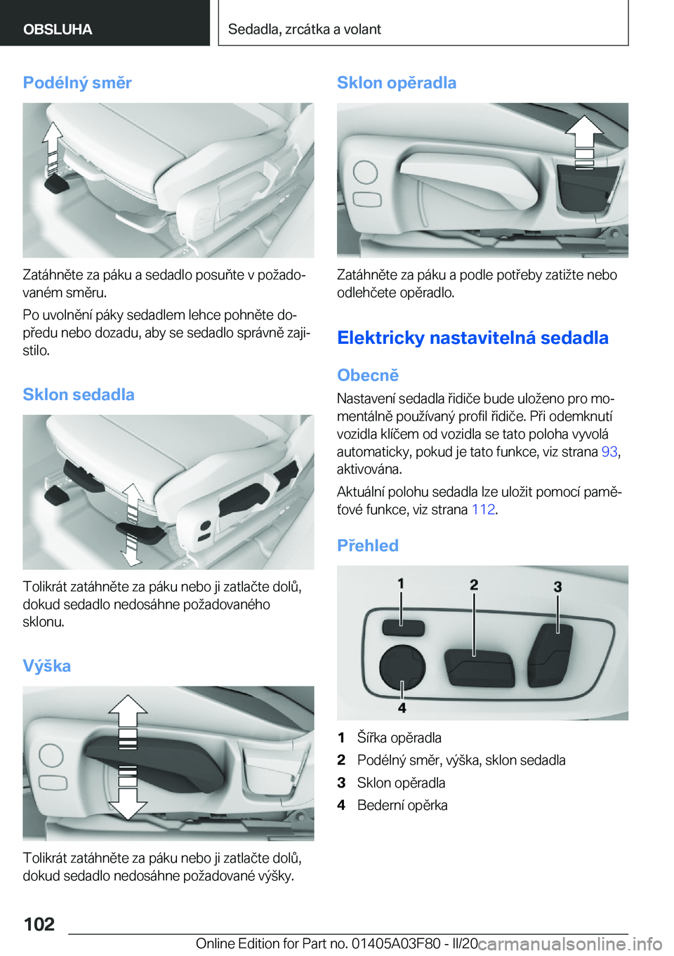 BMW 3 SERIES 2020  Návod na použití (in Czech) �P�o�d�