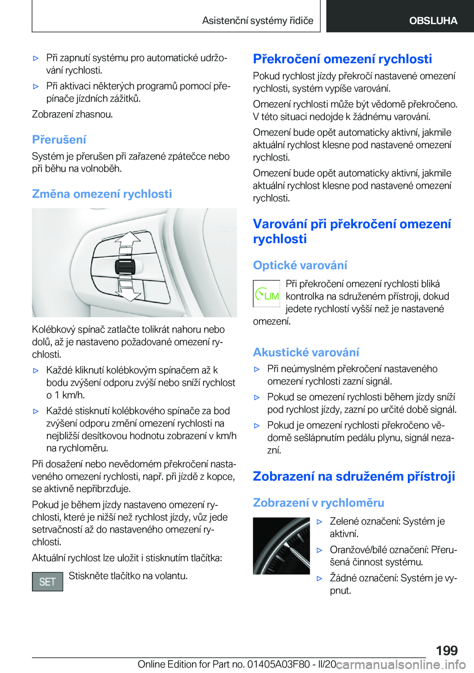 BMW 3 SERIES 2020  Návod na použití (in Czech) 'x�P�i��z�a�p�n�u�t�