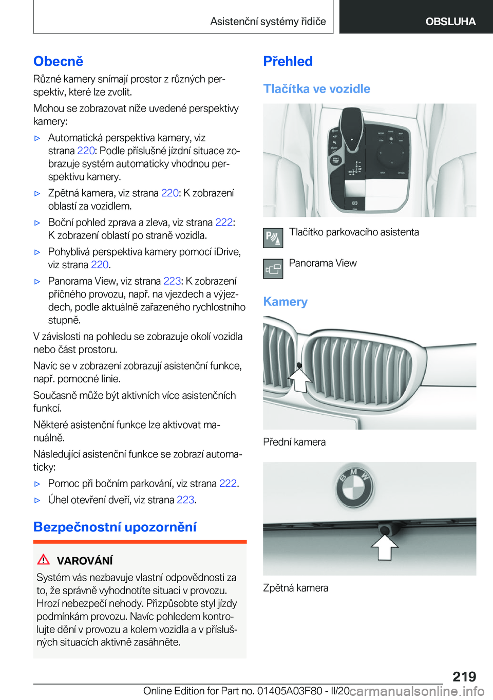 BMW 3 SERIES 2020  Návod na použití (in Czech) �O�b�e�c�n�ě�R0�z�n�