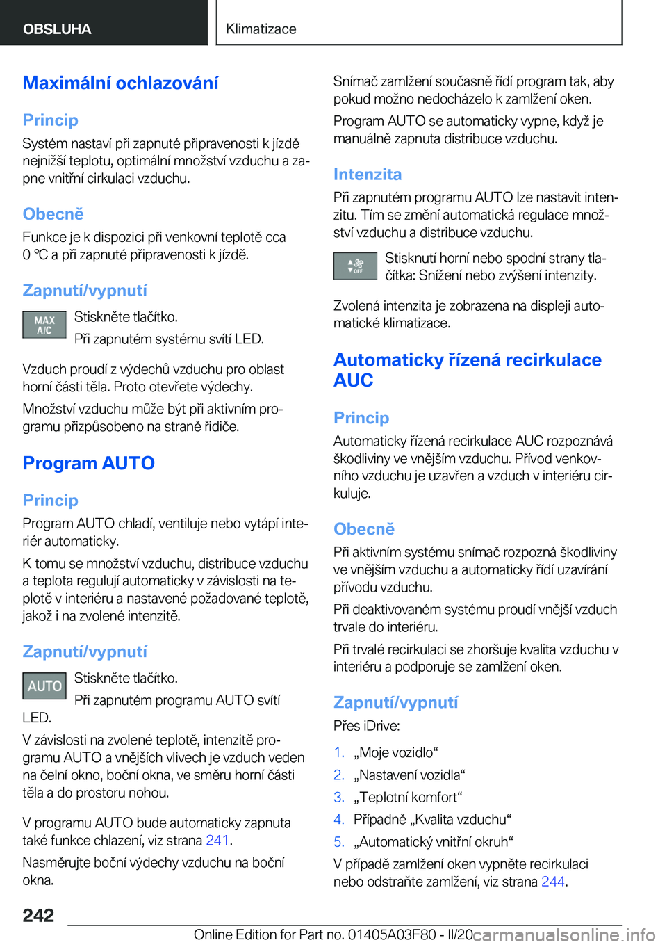 BMW 3 SERIES 2020  Návod na použití (in Czech) �M�a�x�i�m�