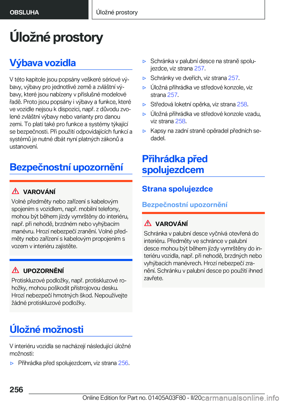 BMW 3 SERIES 2020  Návod na použití (in Czech) �