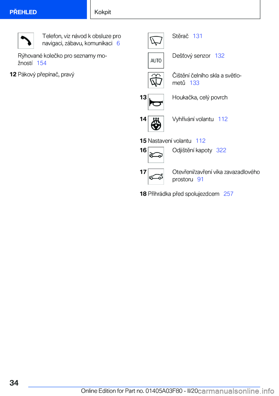 BMW 3 SERIES 2020  Návod na použití (in Czech) �T�e�l�e�f�o�n�,��v�i�z��n�