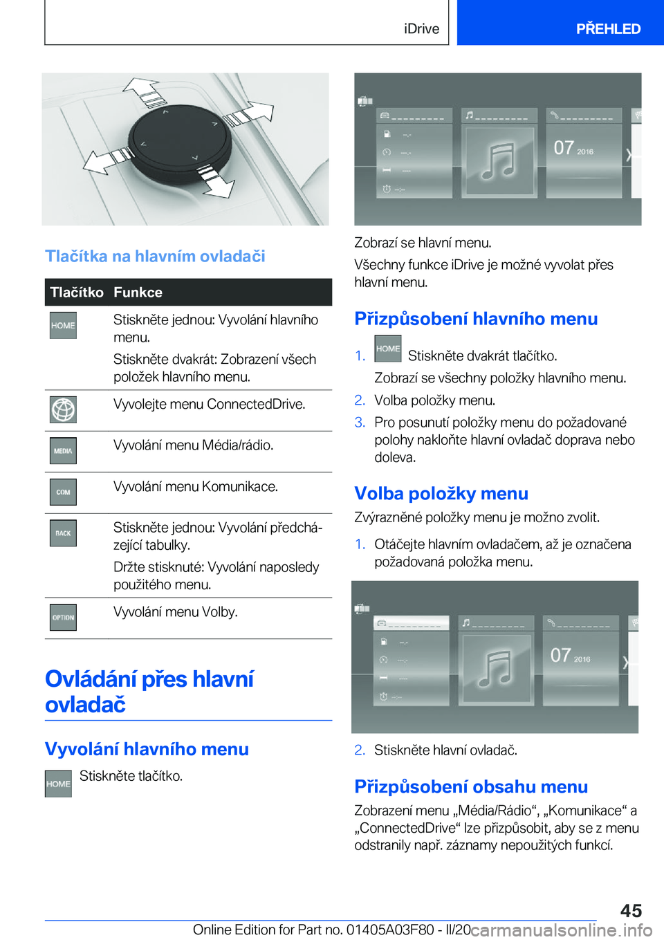 BMW 3 SERIES 2020  Návod na použití (in Czech) �T�l�a�č�