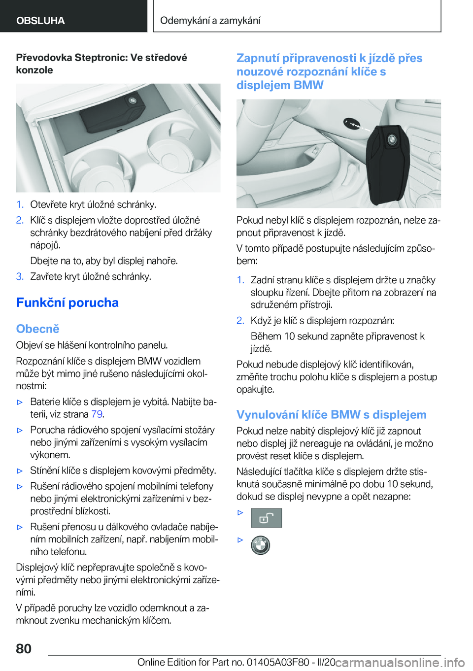 BMW 3 SERIES 2020  Návod na použití (in Czech) �P�e�v�o�d�o�v�k�a��S�t�e�p�t�r�o�n�i�c�:��V�e��s�t�e�d�o�v�