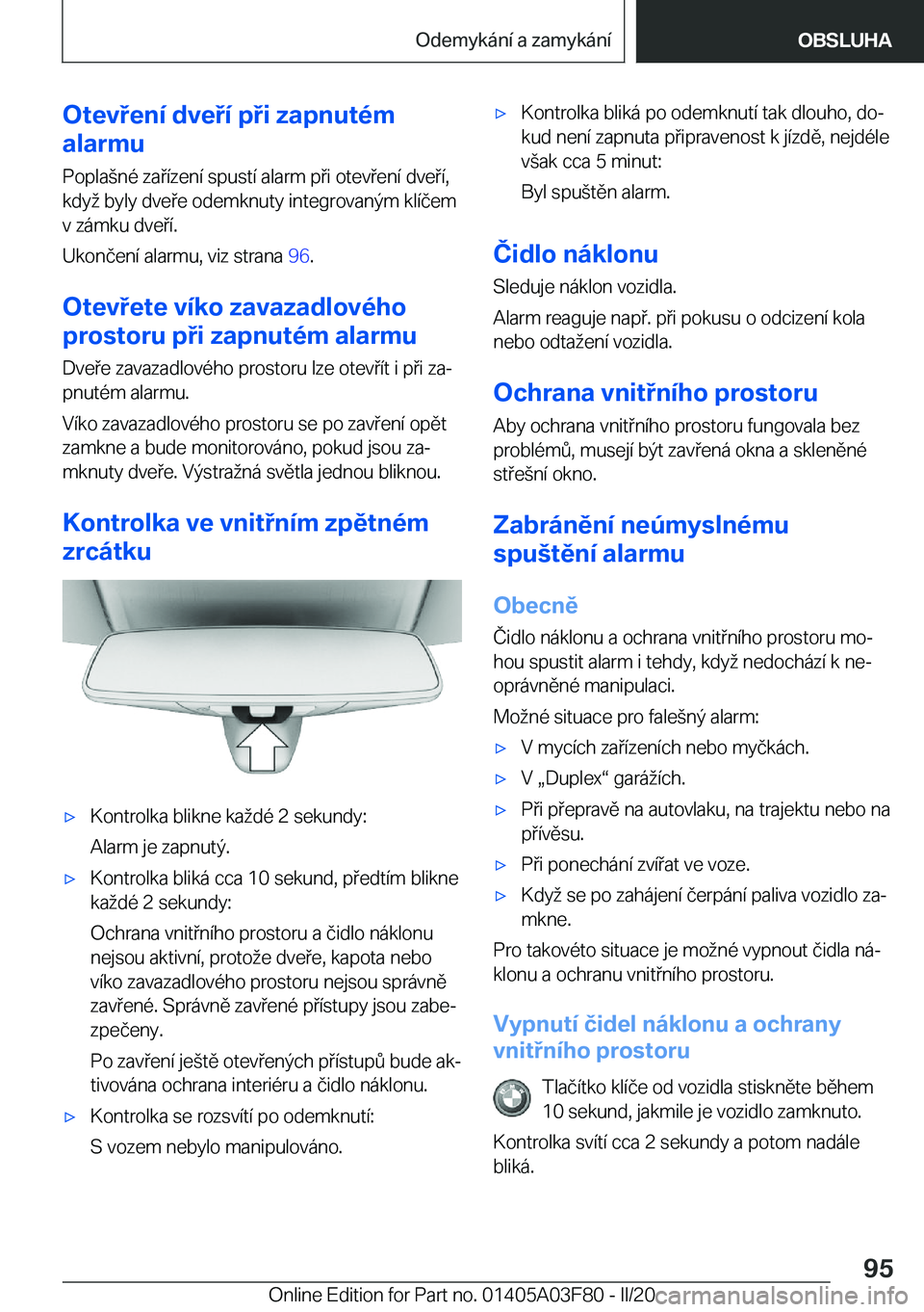 BMW 3 SERIES 2020  Návod na použití (in Czech) �O�t�e�v�e�n�
