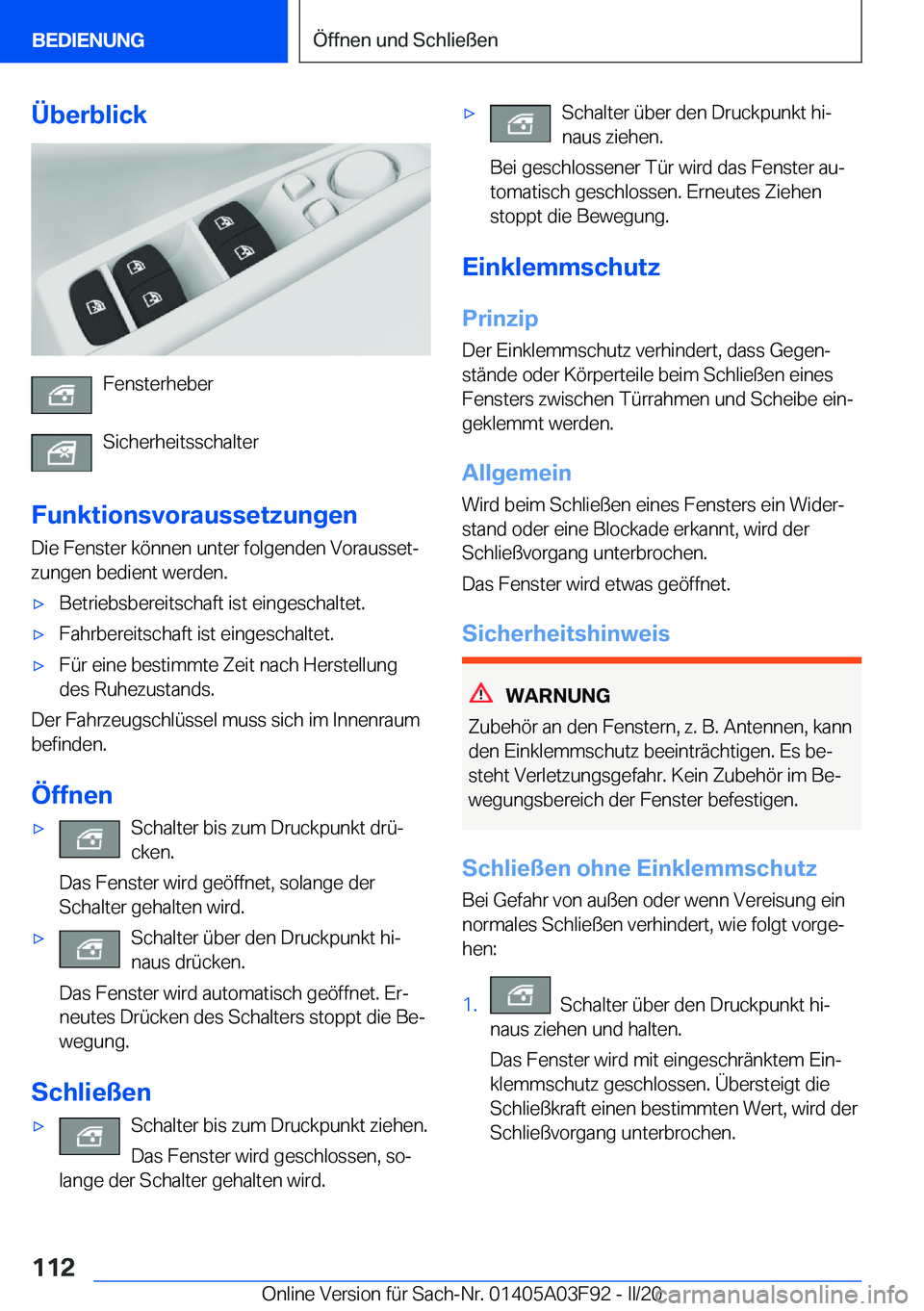 BMW 3 SERIES 2020  Betriebsanleitungen (in German) �