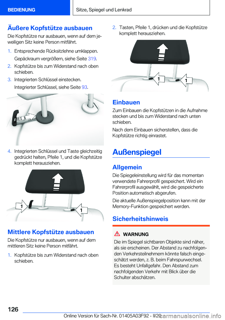BMW 3 SERIES 2020  Betriebsanleitungen (in German) �