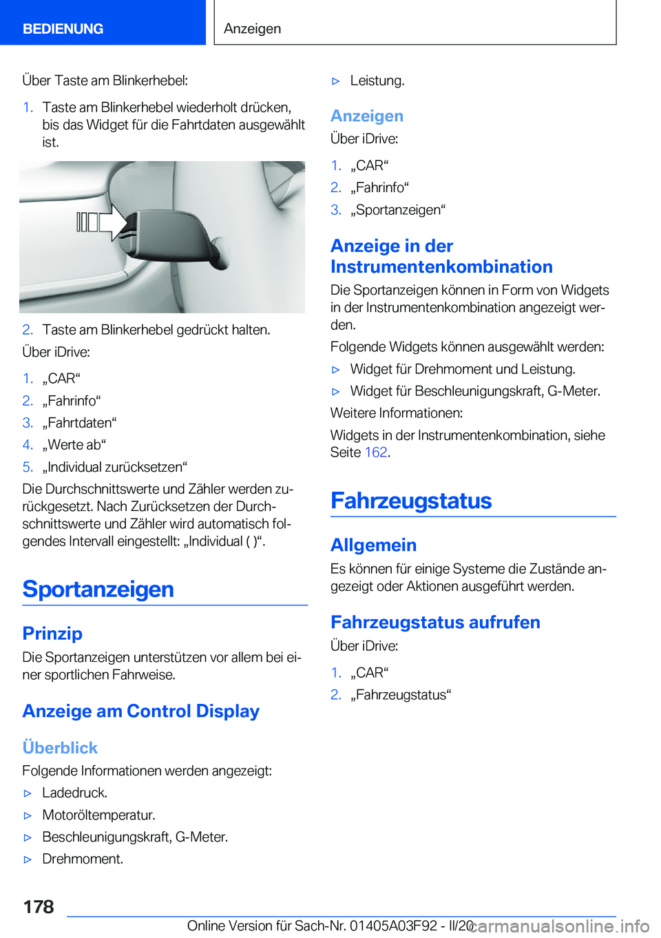 BMW 3 SERIES 2020  Betriebsanleitungen (in German) �