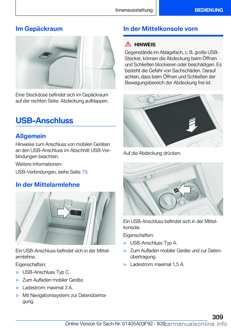 BMW 3 SERIES 2020  Betriebsanleitungen (in German) �I�m��G�e�p�