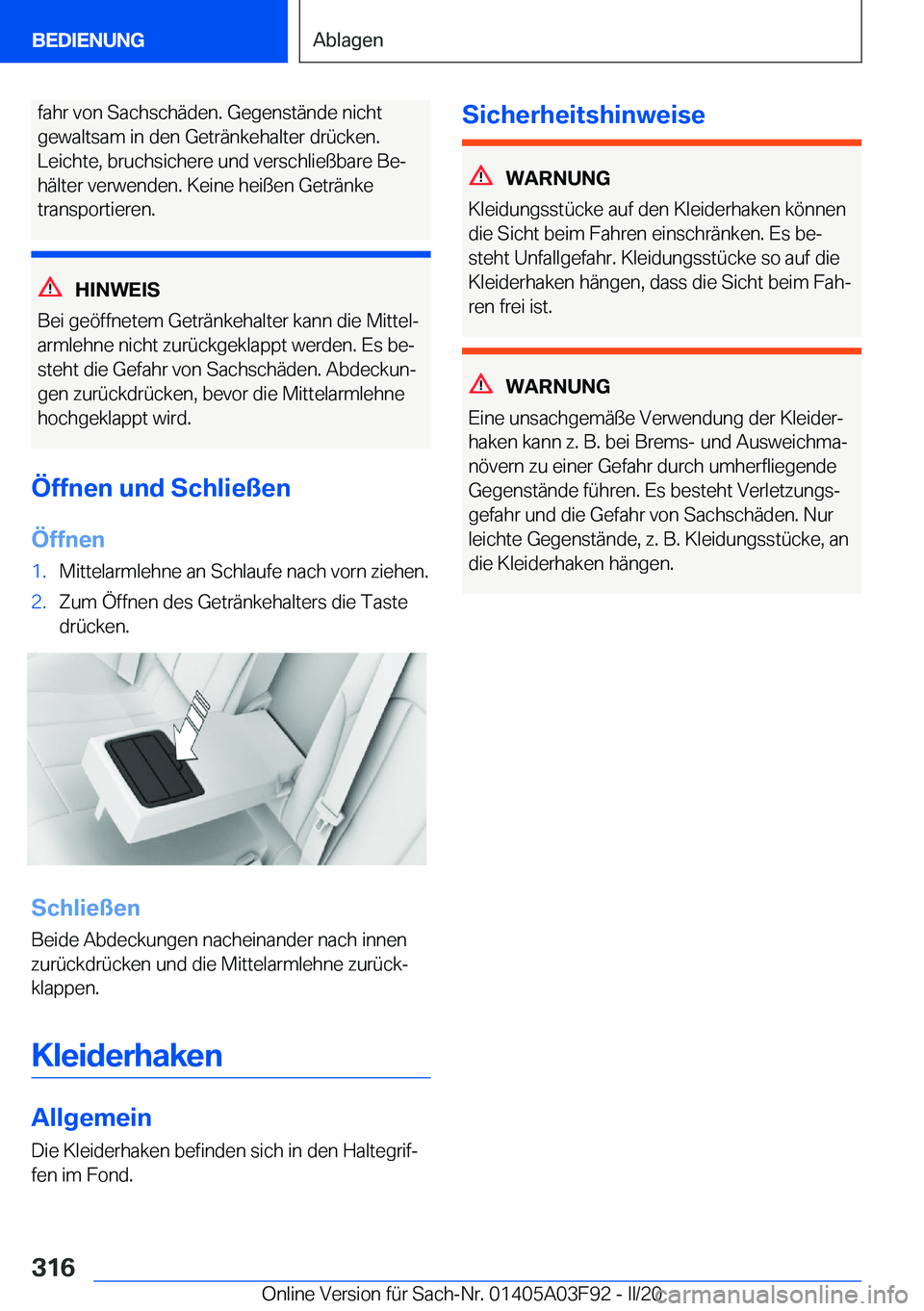 BMW 3 SERIES 2020  Betriebsanleitungen (in German) �f�a�h�r��v�o�n��S�a�c�h�s�c�h�