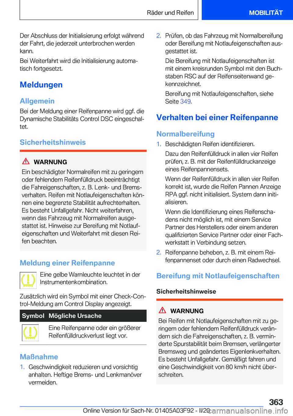 BMW 3 SERIES 2020  Betriebsanleitungen (in German) �D�e�r��A�b�s�c�h�l�u�s�s��d�e�r��I�n�i�t�i�a�l�i�s�i�e�r�u�n�g��e�r�f�o�l�g�t��w�