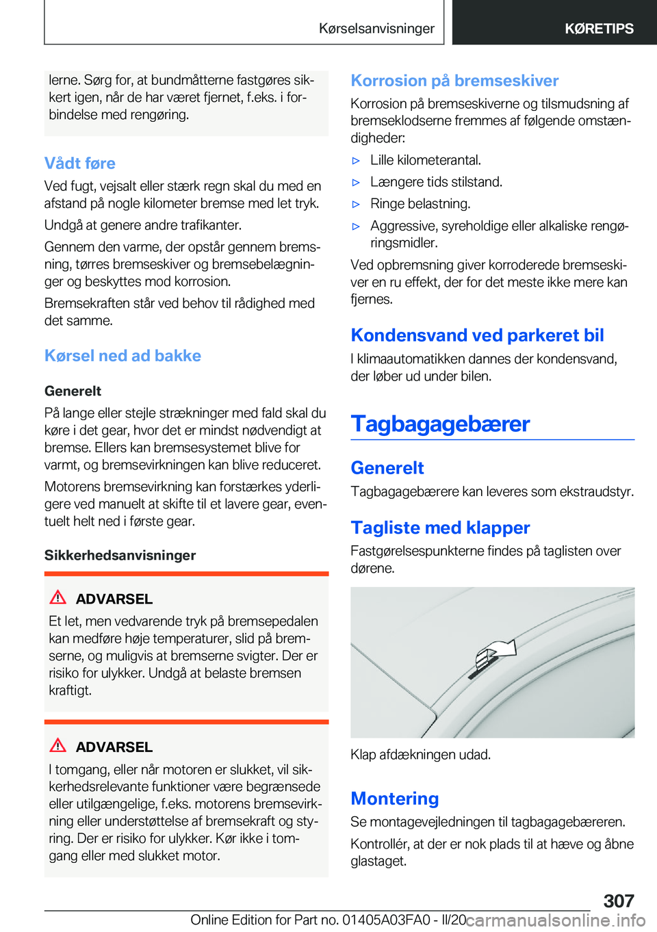 BMW 3 SERIES 2020  InstruktionsbØger (in Danish) �l�e�r�n�e�.��S�