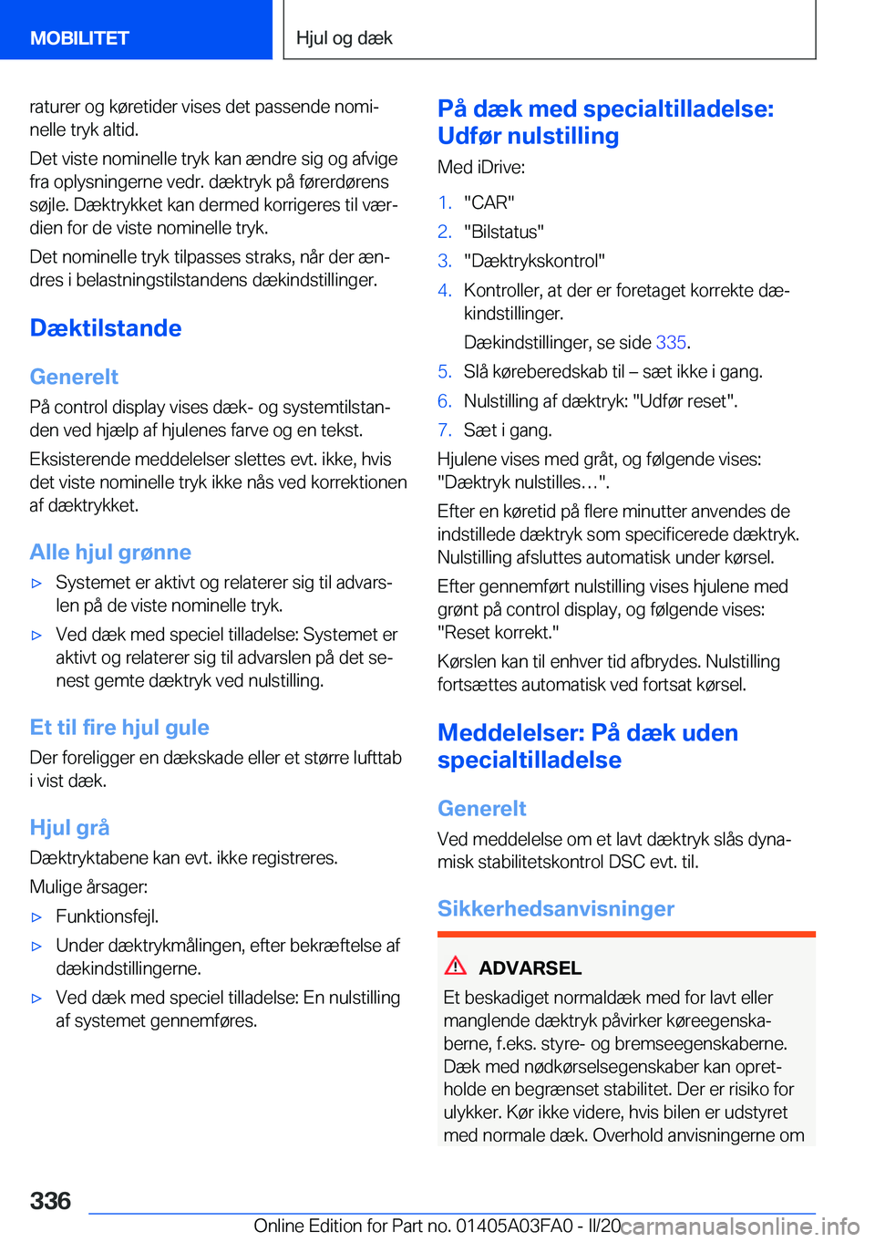 BMW 3 SERIES 2020  InstruktionsbØger (in Danish) �r�a�t�u�r�e�r��o�g��k�