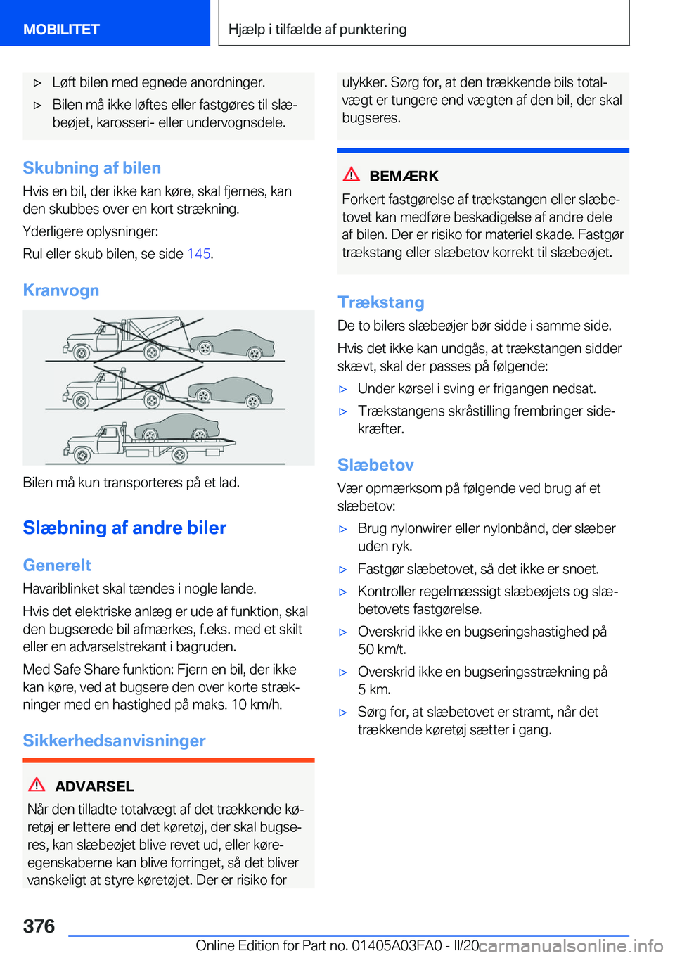 BMW 3 SERIES 2020  InstruktionsbØger (in Danish) 'x�L�