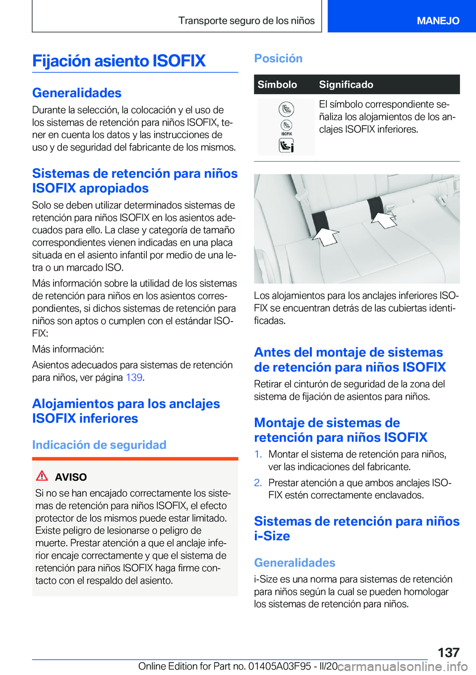 BMW 3 SERIES 2020  Manuales de Empleo (in Spanish) �F�i�j�a�c�i�