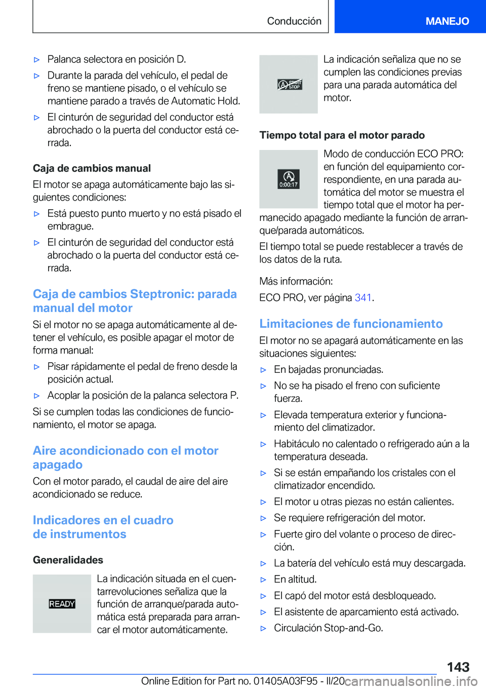BMW 3 SERIES 2020  Manuales de Empleo (in Spanish) 'x�P�a�l�a�n�c�a��s�e�l�e�c�t�o�r�a��e�n��p�o�s�i�c�i�