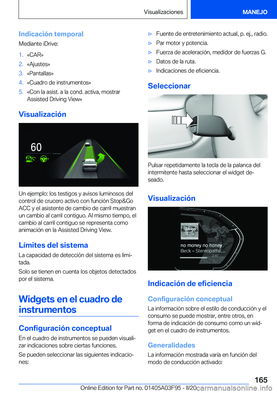 BMW 3 SERIES 2020  Manuales de Empleo (in Spanish) �I�n�d�i�c�a�c�i�