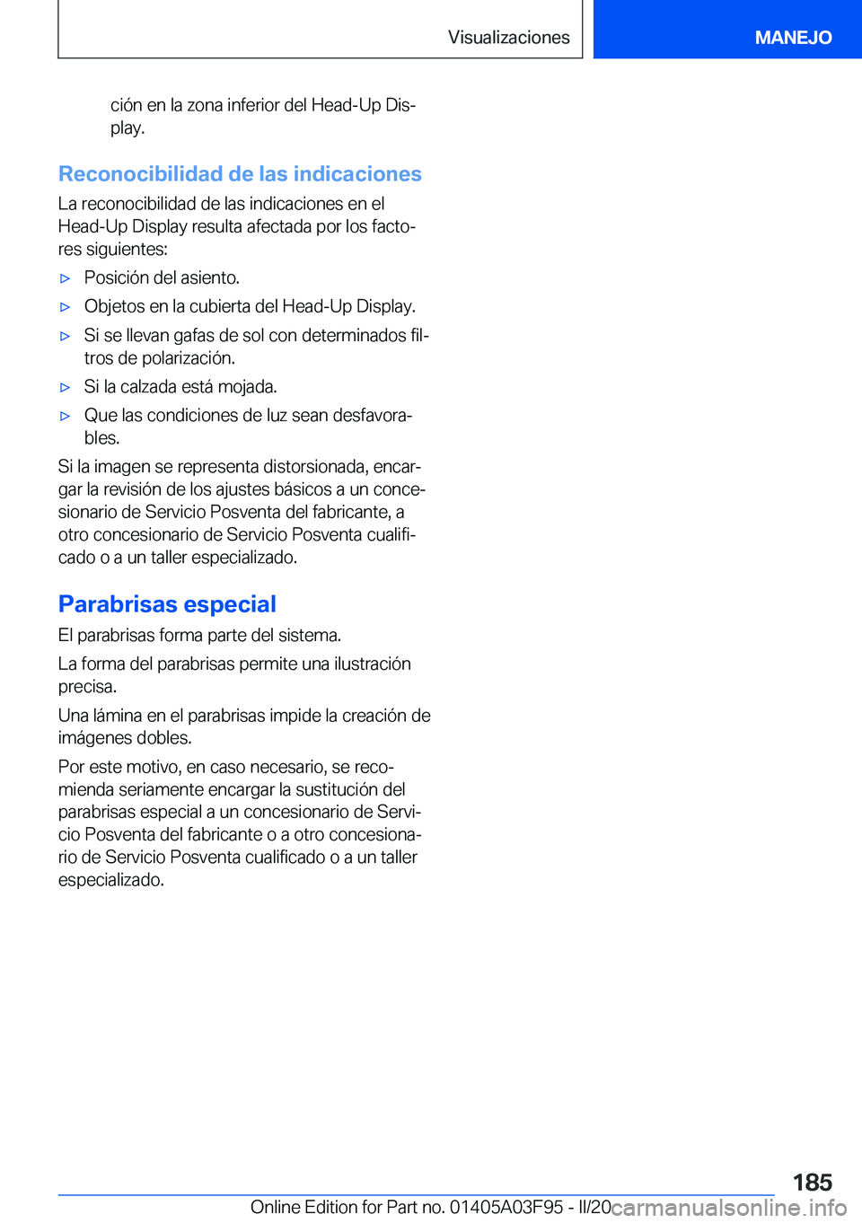 BMW 3 SERIES 2020  Manuales de Empleo (in Spanish) �c�i�