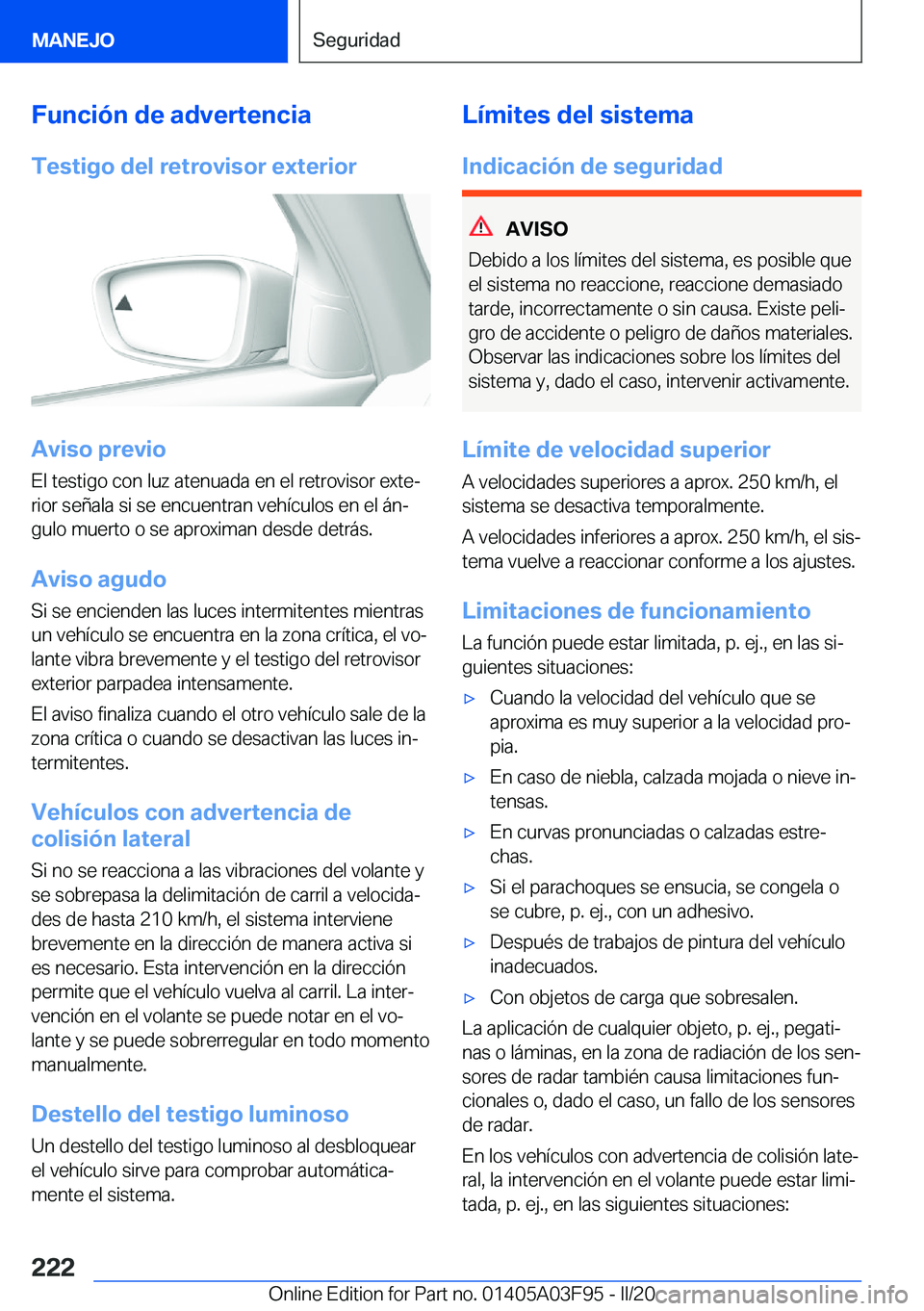 BMW 3 SERIES 2020  Manuales de Empleo (in Spanish) �F�u�n�c�i�