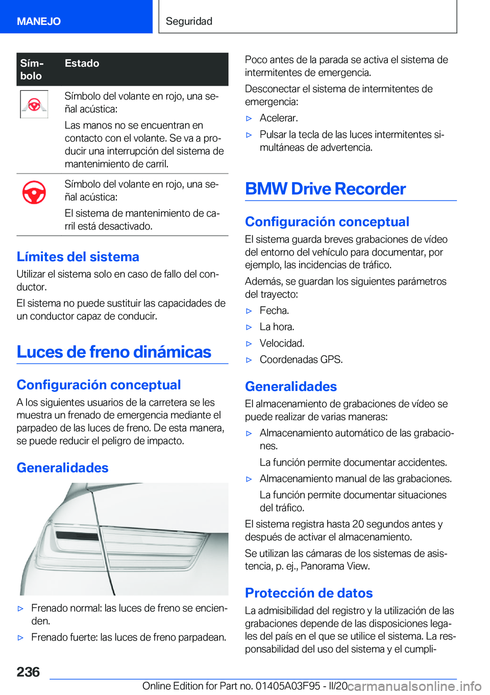 BMW 3 SERIES 2020  Manuales de Empleo (in Spanish) �S�