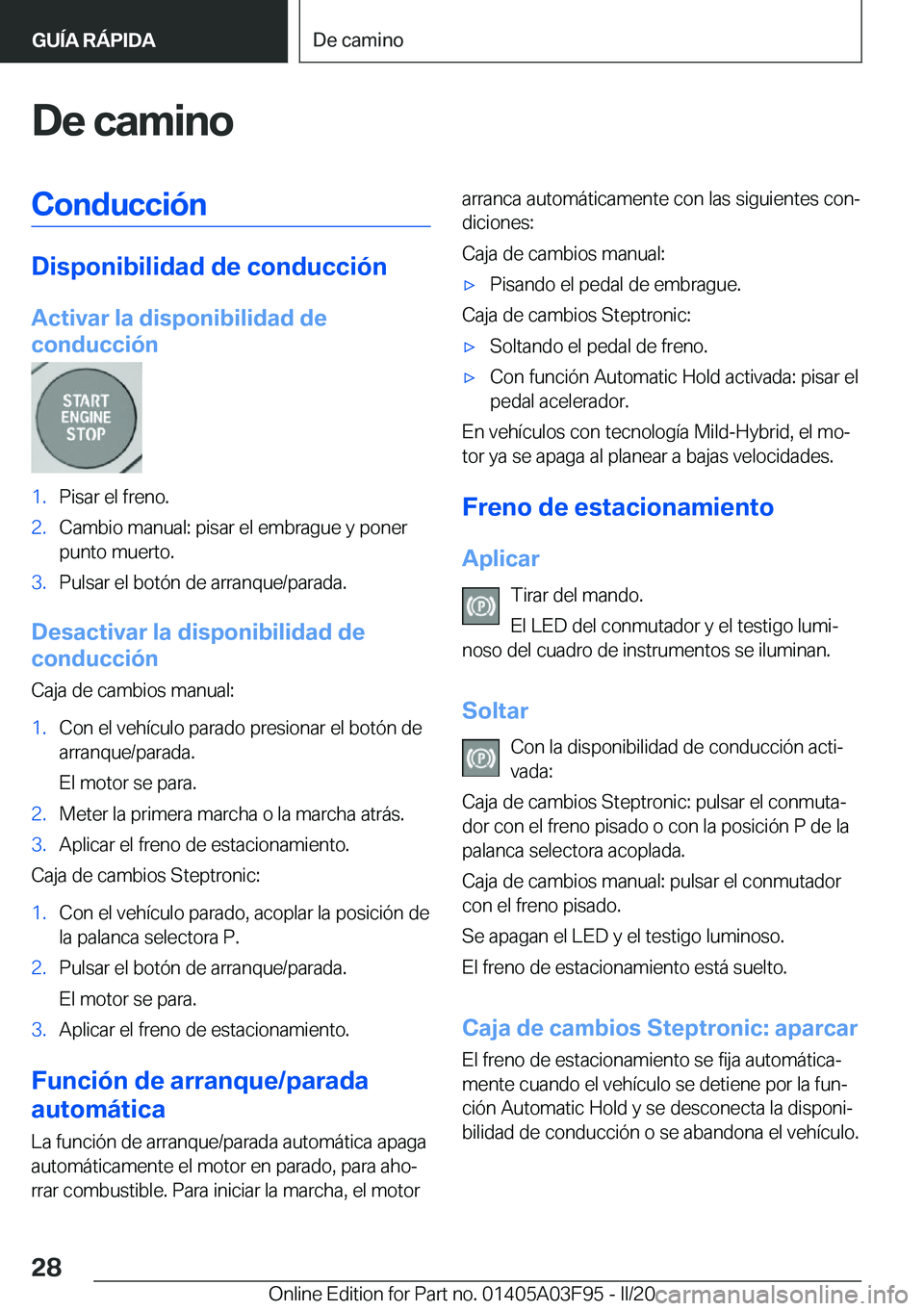 BMW 3 SERIES 2020  Manuales de Empleo (in Spanish) �D�e��c�a�m�i�n�o�C�o�n�d�u�c�c�i�