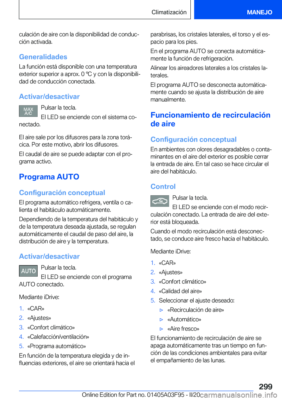 BMW 3 SERIES 2020  Manuales de Empleo (in Spanish) �c�u�l�a�c�i�