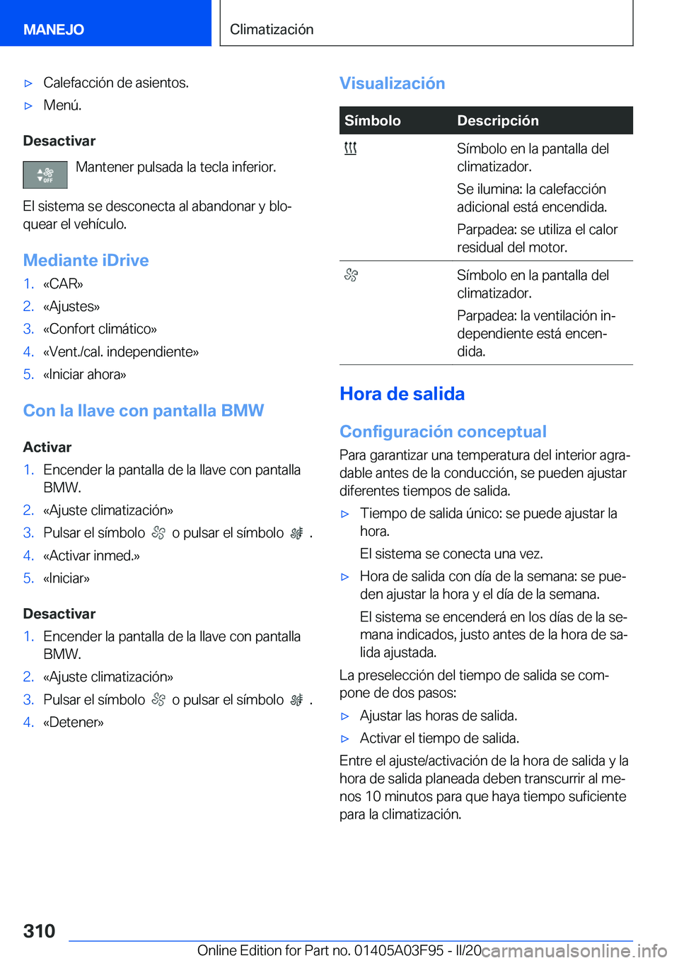 BMW 3 SERIES 2020  Manuales de Empleo (in Spanish) 'x�C�a�l�e�f�a�c�c�i�