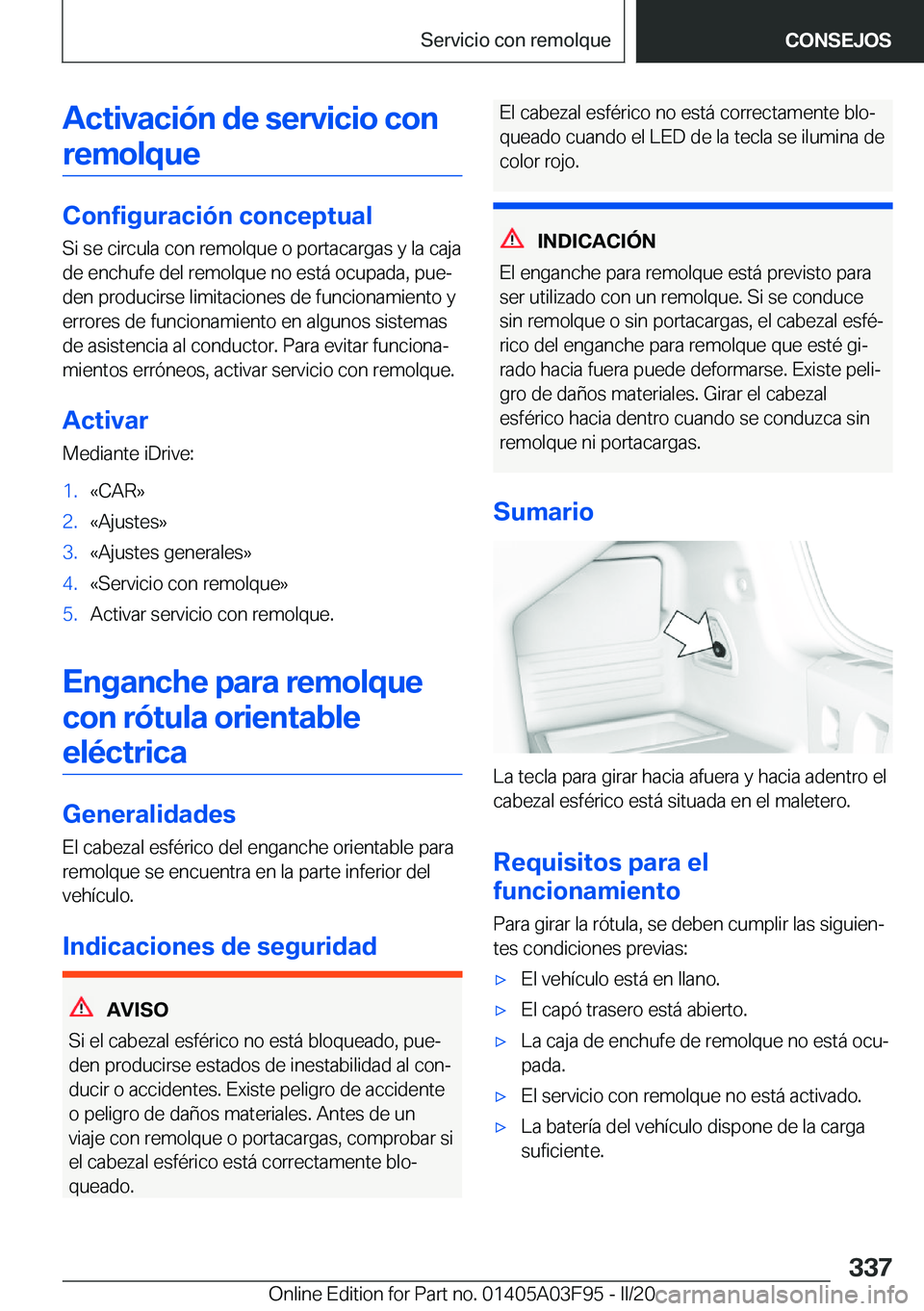 BMW 3 SERIES 2020  Manuales de Empleo (in Spanish) �A�c�t�i�v�a�c�i�