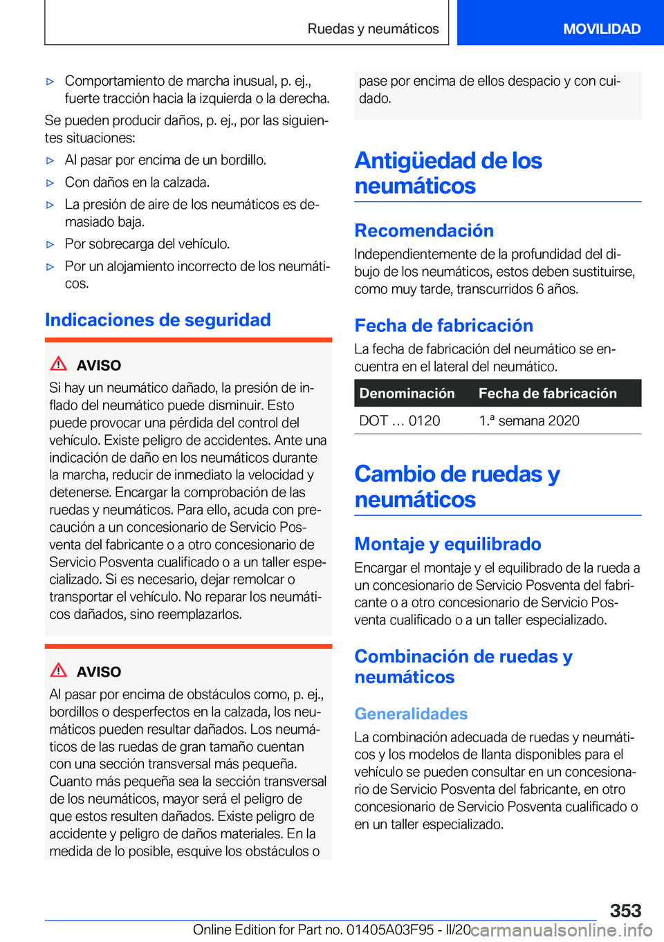 BMW 3 SERIES 2020  Manuales de Empleo (in Spanish) 'x�C�o�m�p�o�r�t�a�m�i�e�n�t�o��d�e��m�a�r�c�h�a��i�n�u�s�u�a�l�,��p�.��e�j�.�,�f�u�e�r�t�e��t�r�a�c�c�i�