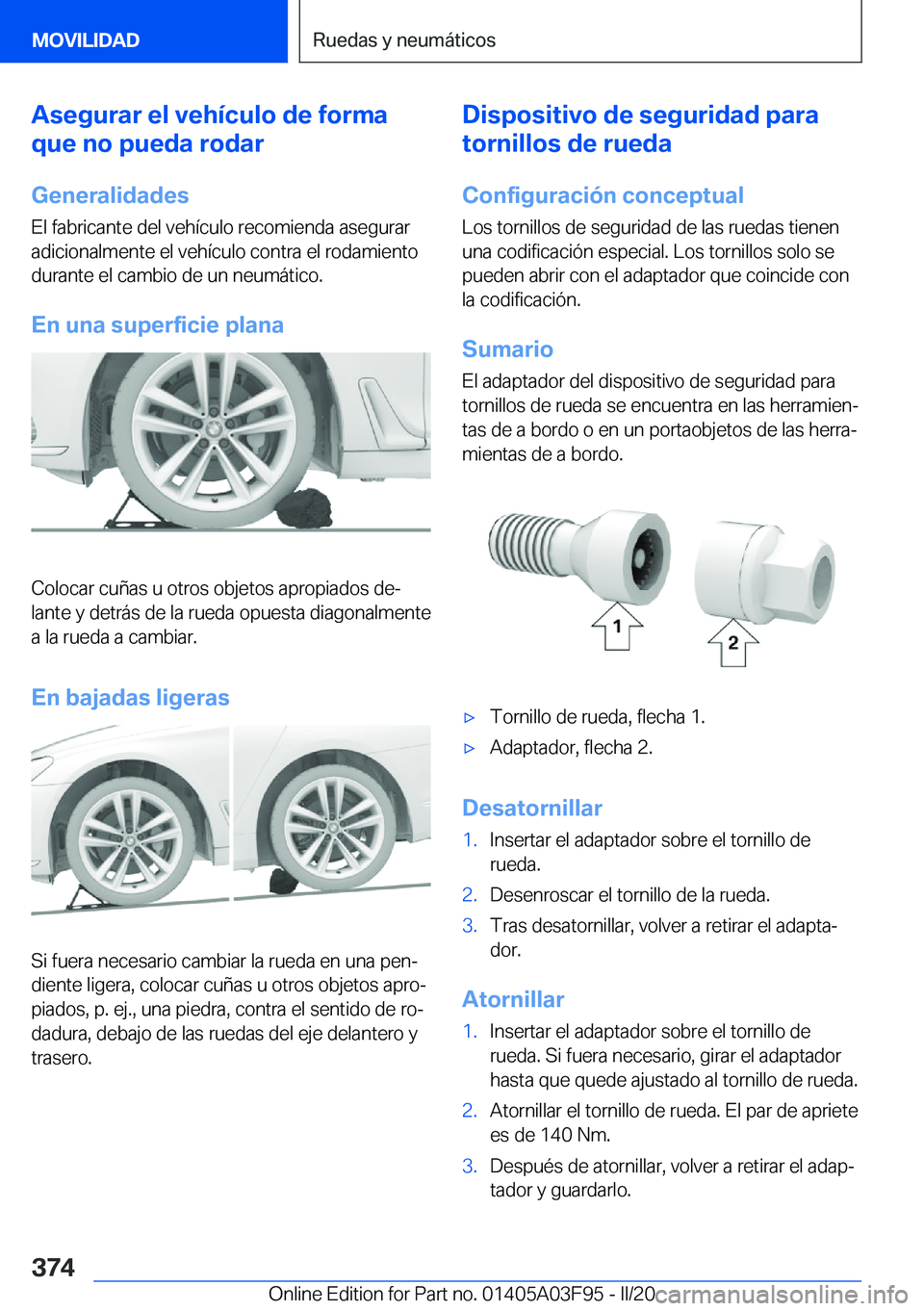 BMW 3 SERIES 2020  Manuales de Empleo (in Spanish) �A�s�e�g�u�r�a�r��e�l��v�e�h�